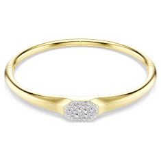 Swarovski Dextera White Crystal Bangle Bracelet, Gold-Tone Plated 1