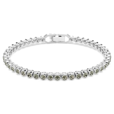 Swarovski Imber Emily Round Black Crystal Tennis Bracelet, Rhodium-Plated 1