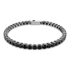 Swarovski Matrix Round Black Ceramic Tennis Bracelet, Ruthenium-Plated 1