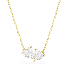 Swarovski Mesmera Heart White Zirconia Necklace, Gold-Tone Plated 1