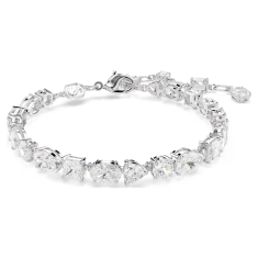 Swarovski Mesmera Mixed-Cut White Zirconia Bracelet, Rhodium-Plated 1