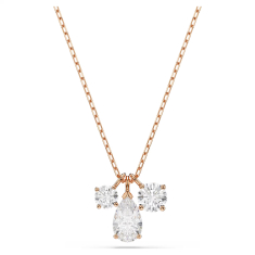 Swarovski Mesmera Mixed-Cut White Zirconia Pendant Necklace, Rose Gold-Tone plated 1
