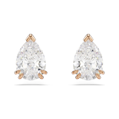Swarovski Stilla Pear White Zirconia Stud Earrings, Rose Gold-Tone plated 1