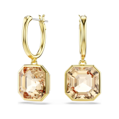 Swarovski Millenia Square Caramel Crystal Drop Earrings, Gold-Tone Plated 1