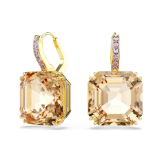 Swarovski Millenia Caramel and Purple Crystal Drop Earrings, Gold-Tone Plated 1