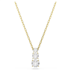 Swarovski Stilla Attract White Zirconia Pendant Necklace, Gold-Tone Plated 1