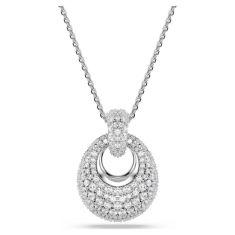 Swarovski Sublima White Zirconia Pendant Necklace, Rhodium-Plated 1