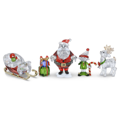 Swarovski Crystal Holiday Cheers Santa Story Set 1