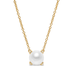 David Yurman Pearl Classics Necklace in 18K Yellow Gold with Diamonds, 6.5mm 1