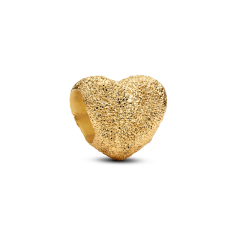 Pandora Textured Heart Gold-Plated Mini Charm 1
