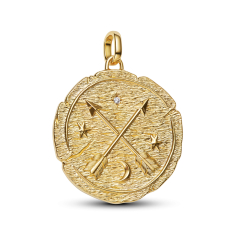 Pandora ME Crossing Arrows Oversized Gold-Plated Medallion Charm 1