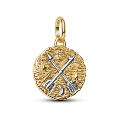 Pandora ME Crossing Arrows Gold-Plated Medallion Charm 1