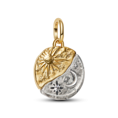 Pandora ME Sun and Moon Two-Tone Gold-Plated and Sterling Silver Medallion Charm 1