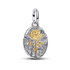 Pandora ME Rose Two-Tone Sterling Silver and Gold-Plated Medallion Charm 1