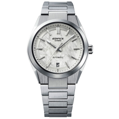 Casio Edifice Automatic Textured White Dial Stainless Steel Watch 43.5mm - EFK100D-7A 1