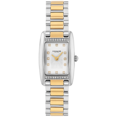 COACH Reese Crystal Accent Silver Dial Two-Tone Bracelet Watch 30x20mm - 14504590 1