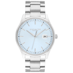 COACH Oliver Light Blue Dial Stainless Steel Bracelet Watch 41mm - 14602751 1
