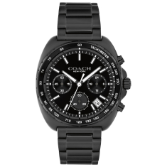 COACH Charter Chronograph Black Ion-Plated Bracelet Watch 39mm - 14602739 1
