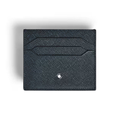 Montblanc Sartorial Card Holder 6cc in Tweed Blue 1