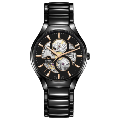 Rado True Round Automatic Open Heart Black PVD Watch 40mm - R27107172 1