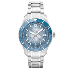 Montblanc Iced Sea Automatic Date 0 Oxygen Blue Dial Stainless Steel Watch 38mm - MB134022 1