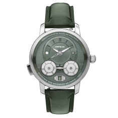 Montblanc Star Legacy Nicolas Rieussec Chronograph Green Leather Strap Watch 43mm - MB132947 1