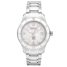Montblanc Iced Sea Automatic Date 0 Oxygen White Dial Stainless Steel Watch 38mm - MB134024 1