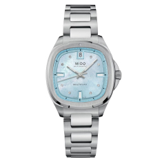 MIDO Multifort TV 35 Blue Mother-of-Pearl Diamond Dial Stainless Steel Watch 34.2x35mm - M0493071113600 1