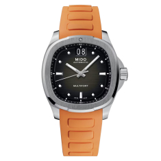 MIDO Multifort TV Big Date Grey Dial Orange Rubber Strap Watch 39.2x40mm - M0495261708100 1