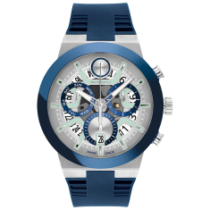 Movado BOLD Fusion Chronograph Blue Silicone Strap Watch 44mm - 3601240 1