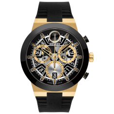 Movado BOLD Fusion Chronograph Black Silicone Strap Watch 44mm - 3601307 1