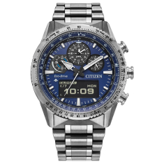 Citizen Eco-Drive Promaster Skyhawk U830 Blue Dial Stainless Steel Watch 43mm - JV2000-51L 1