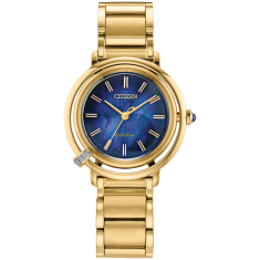 Citizen Eco-Drive L Arcly Diamond Blue Dial Gold-Tone Limited Edition Watch 31mm - EM1099-57L 1