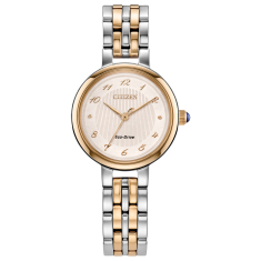 Citizen Eco-Drive L Classic White Dial Two-Tone Bracelet Watch 28mm - EM0996-84Y 1