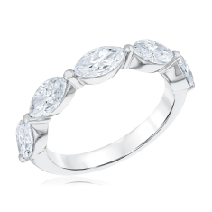 2ctw Marquise Diamond 14k White Gold Wedding Band 1