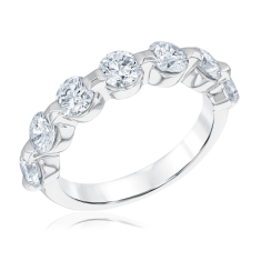 2ctw Round Diamond 14k White Gold Wedding Band 1