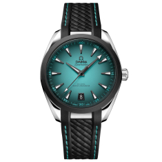 OMEGA Seamaster Aqua Terra 150M Turquoise Dial Black Rubber Strap Watch 41mm - O22032412103001 1