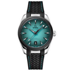 OMEGA Seamaster Aqua Terra Turquoise Dial Black Rubber Strap Watch 38mm - O22032382003001 1