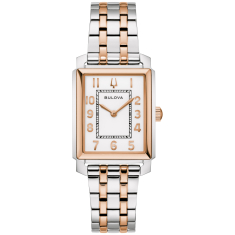Bulova Sutton White Dial Two-Tone Stainless Steel Watch 25mm - 98L328 1