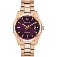 Bulova Surveyor Automatic Purple Dial Rose Gold-Tone Watch 39mm - 97B234 1