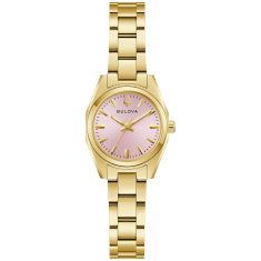 Bulova Surveyor Pink Dial Gold-Tone Stainless Steel Watch 23mm - 97L187 1