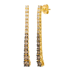 Le Vian® Desert Diamonds 2ctw Chocolate Ombré Diamonds® 14k Honey Gold® Drop Earrings 1