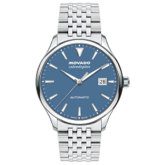 Movado Heritage Calendoplan Blue Dial Stainless Steel Watch 40mm - 3650234 1
