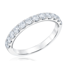 3/4ctw Lab Grown Diamond 14k White Gold Wedding Band 1