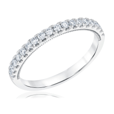 1/3ctw Lab Grown Diamond 14k White Gold Wedding Band 1