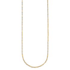 14k Yellow Gold 1.7mm Paperclip Link Chain Necklace 1