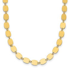 14k Yellow Gold 4.5mm Mirror Link Chain Necklace 1