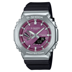 Casio G-Shock GA-2100 Series Analog-Digital Purple Dial Black Resin Watch 49.3mm - GBM2100A-4B 1