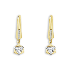 ASTERLY by REEDS ECONIC 1/2ctw Trillion Shape Lab Grown Diamond Drop and Dangle Gold Vermeil Earrings 1