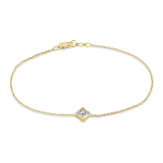 ASTERLY by REEDS ECONIC 3/8ctw Lozenge Shape Step-Cut Lab Grown Diamond Gold Vermeil Bracelet 1